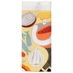 Paño cocina de algodón velour estampado