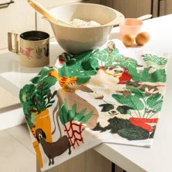 Paño de cocina de algodón con textura 50x70 cm