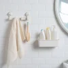Percha triple para el baño con succión 24,5 x 6 x 9,5 cm