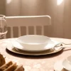 Plato de sopa blanco básico