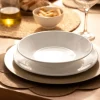 Plato de sopa blanco básico porcelana