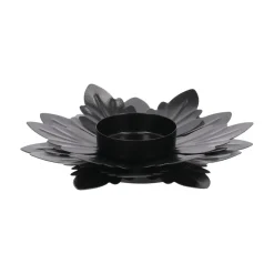 Porta vela de metal con forma de flor