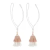 Set 2 amarras para cortinas algodón borlas