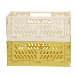 Set 2 canastos plegables de plástico 22x14,5x9 2 litros