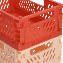 Set 2 canastos plegables de plástico 22x14,5x9 2 litros
