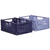 Set 2 canastos plegables de plástico 22x14,5x9 2 litros
