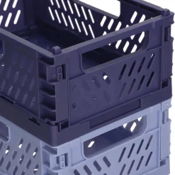 Set 2 canastos plegables de plástico 22x14,5x9 2 litros