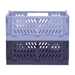 Set 2 canastos plegables de plástico 22x14,5x9 2 litros
