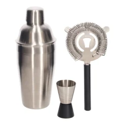 Set coctelera de acero inoxidable