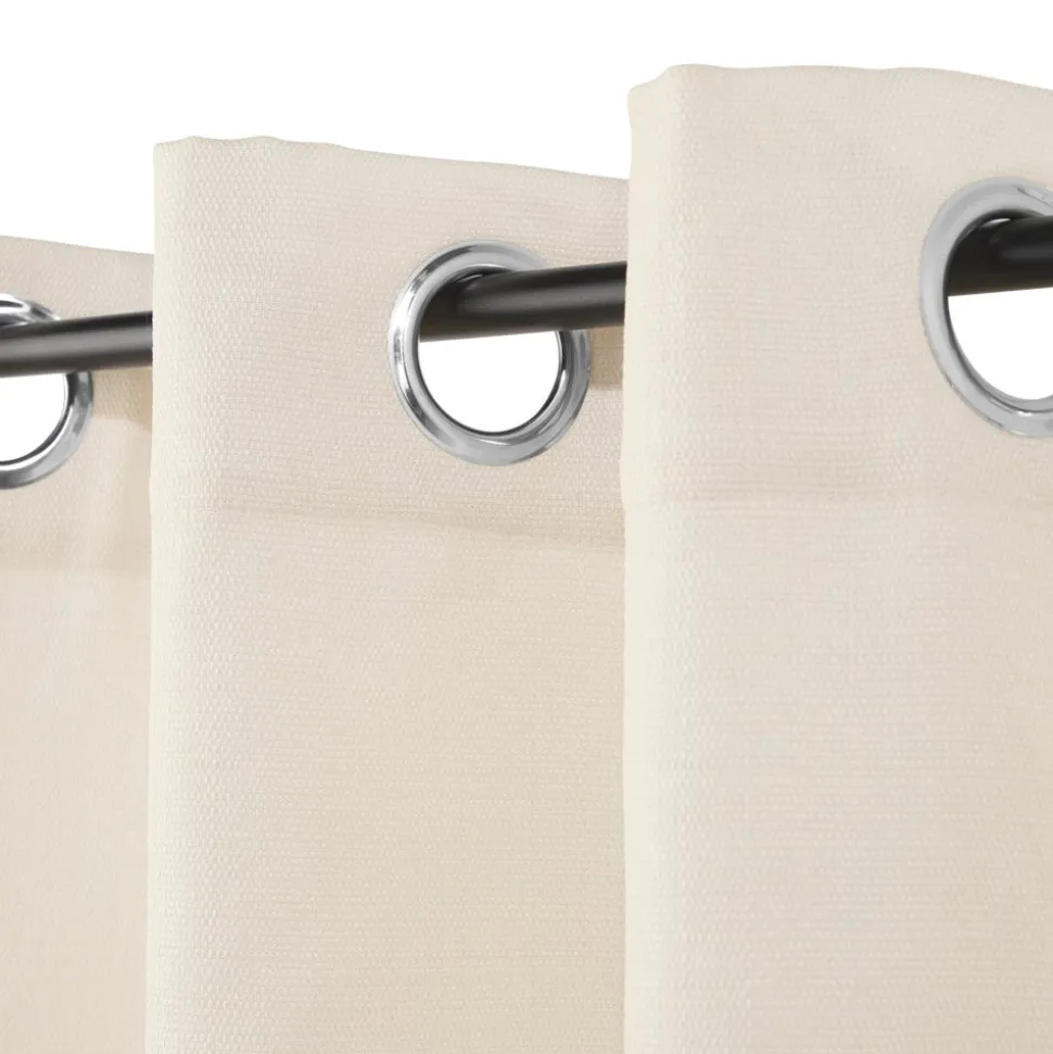 Set 2 cortinas texturadas con ojetillos 140x240 cm