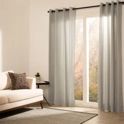 Set 2 cortinas texturadas con ojetillos 140x240 cm