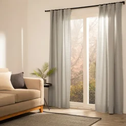 Set 2 cortinas texturadas con presillas 140x240 cm