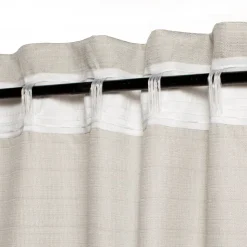 Set 2 cortinas texturadas con presillas 140x240 cm