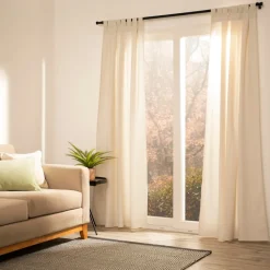Set 2 cortinas texturadas con presillas 140x240 cm