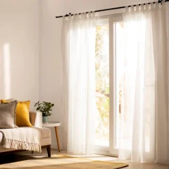 Set 2 cortinas velo con presillas 140x240 cm