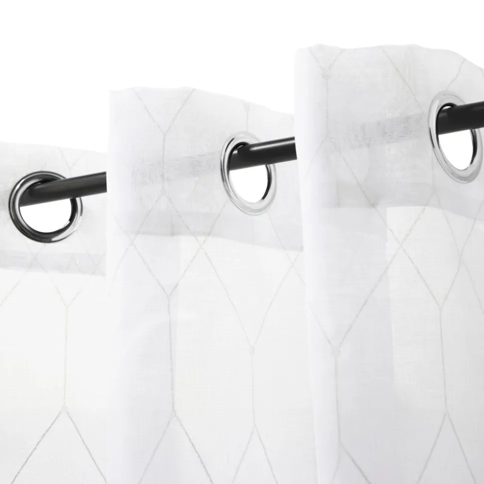 Set 2 cortinas velo estampado trama 140x240 cm con ojetillos