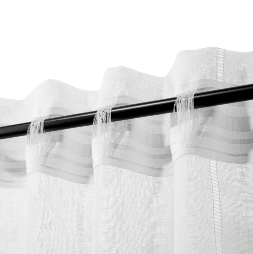 Set 2 cortinas velo tipo lino con presillas ocultas 140x240 cm