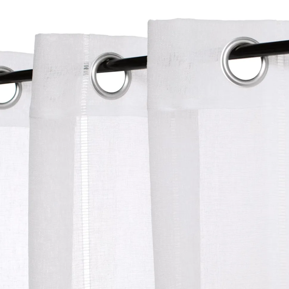 Set 2 cortinas velo tipo lino con ojetillos 140x240 cm