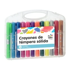 Set 12 crayones colores neón metálico