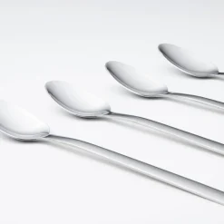 Set 4 cucharas para café helado de acero inoxidable