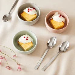 Set 4 cucharitas para postre de acero inoxidable