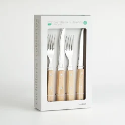 Set cuchillería para asado de acero inoxidable para 6 personas