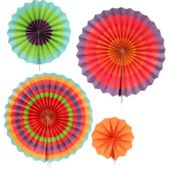 Set de 4 abanicos decorativos