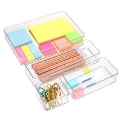 Set de 4 bandejas organizadoras de plástico