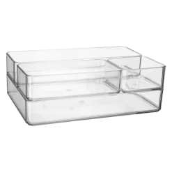 Set de 4 bandejas organizadoras de plástico