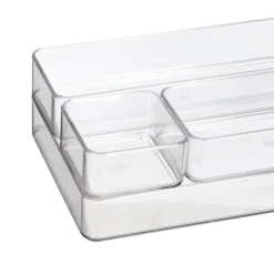 Set de 4 bandejas organizadoras de plástico