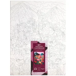 Set de bastidor con diseño y pinturas acrílicas 30x40 cm