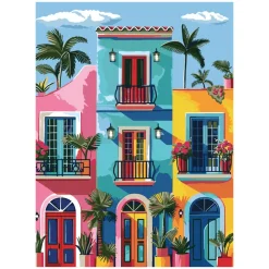 Set de bastidor con diseño y pinturas acrílicas 30x40 cm