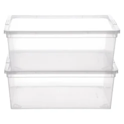 Set de 2 cajas de plástico 6 Litros 34x19x12 cm