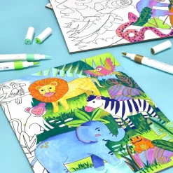 Set de 3 canvas con marcadores de acrílico