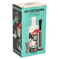 Set de coctelera acrílica con accesorios