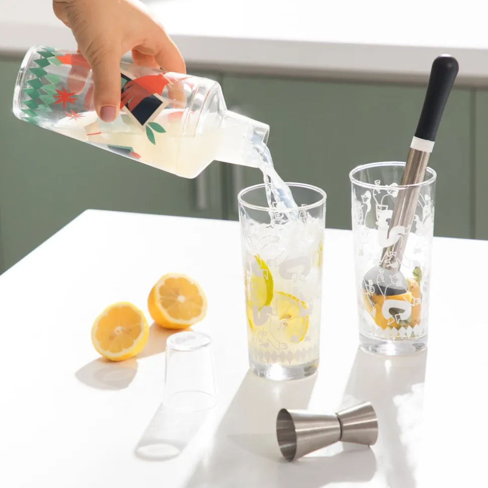 Set de coctelera acrílica con accesorios