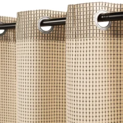 Set de 2 cortinas de algodón tejida 140x240 cm