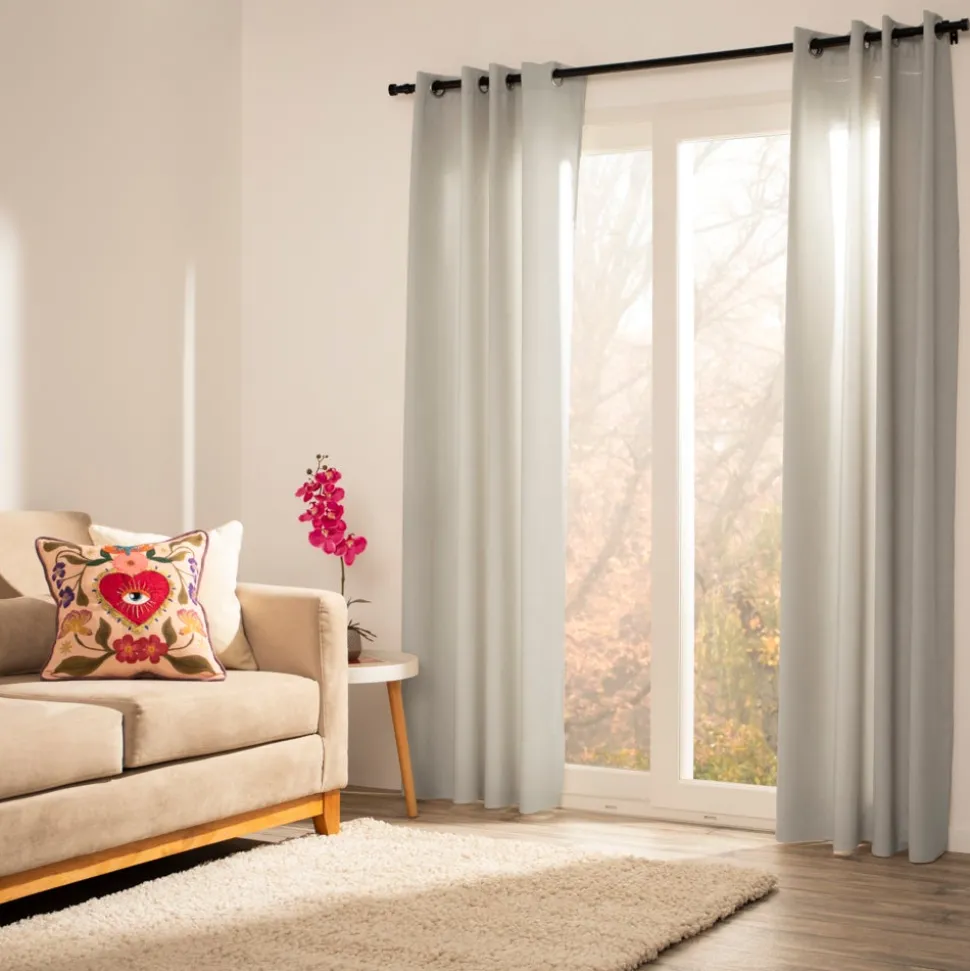 Set de 2 cortinas terciopelo con ojetillos 140x240 cm