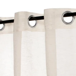 Set de 2 cortinas velo linoso con ojetillos 140x240 cm