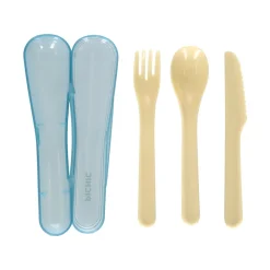 Set de cubiertos plásticos con contenedor