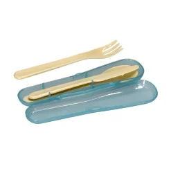 Set de cubiertos plásticos con contenedor