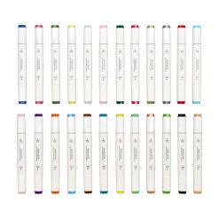 Set de 24 marcadores alcohol doble punta