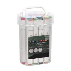 Set de 24 marcadores alcohol doble punta