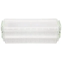 Set de 2 mini cajas plásticas 0,33 Litros 20,5x8,2x6 cm