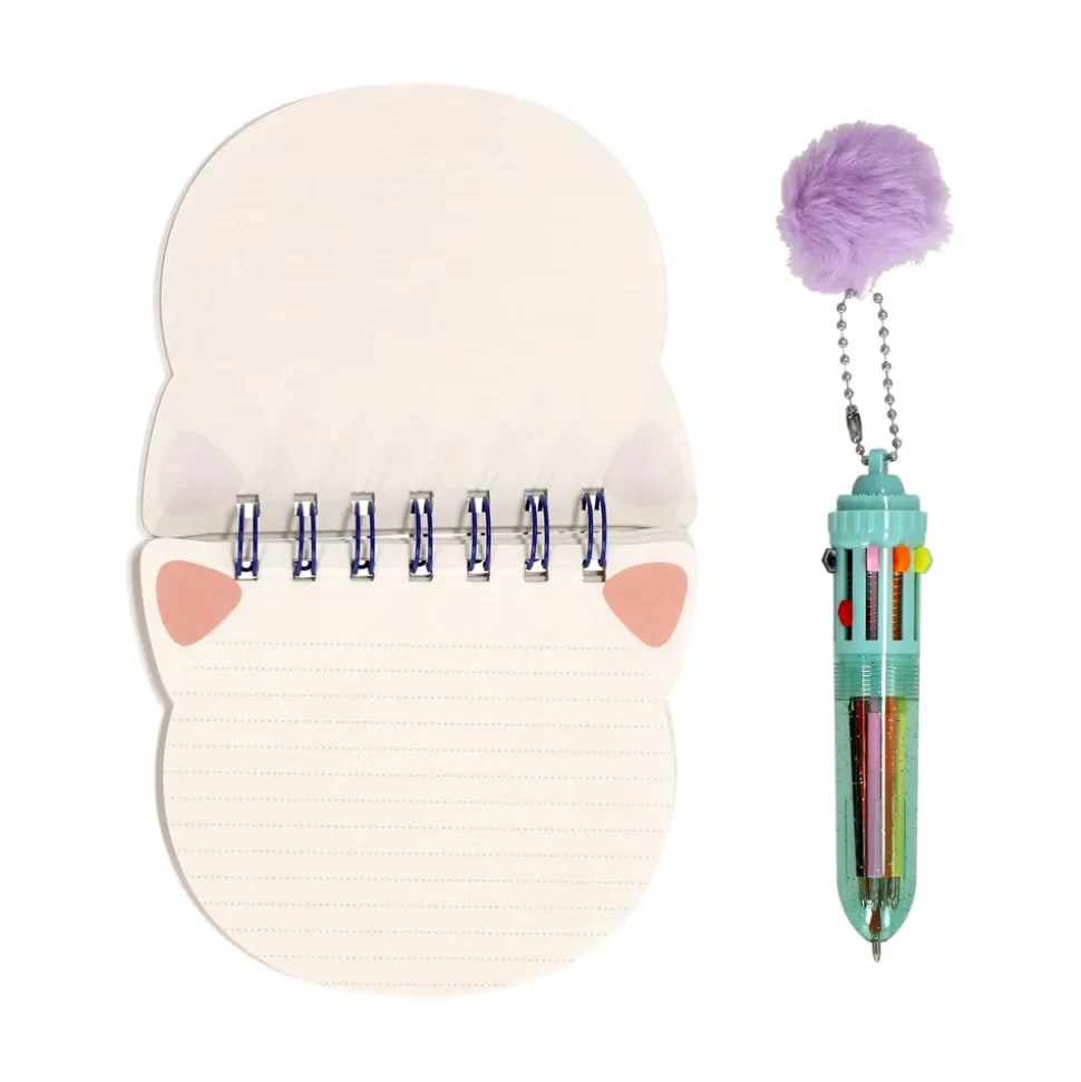 Set de mini libreta con lápiz 10 colores