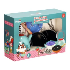Set de ollas y accesorios de juguete