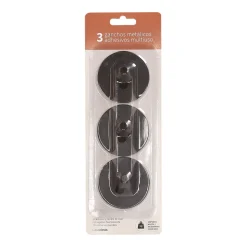 Set de 3 perchas adhesivas de metal