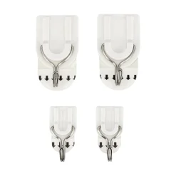 Set de 10 perchas adhesivas removibles con gancho metal