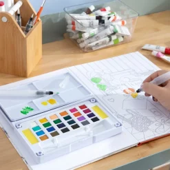 Set 24 de pintura acuarelas con pinceles