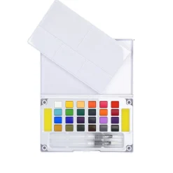 Set 24 de pintura acuarelas con pinceles